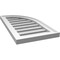 Ekena Millwork Quarter Round Top Right Surface Mount PVC Gable Vent w/ 2"W x 2"P Brickmould Sill Frame, 14"W x 26"H GVPQR14X2603SF - alternate 4